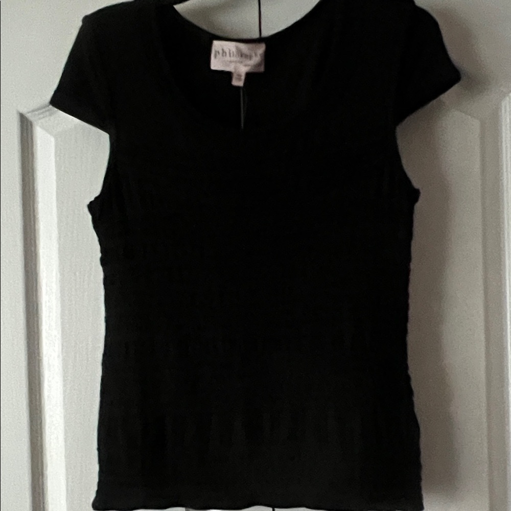 Philosophy Black Short Sleeve Top